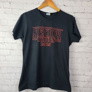 Senior 2023  T-Shirt. Senior Things 2023. Black with Red Lettering. SZ J…